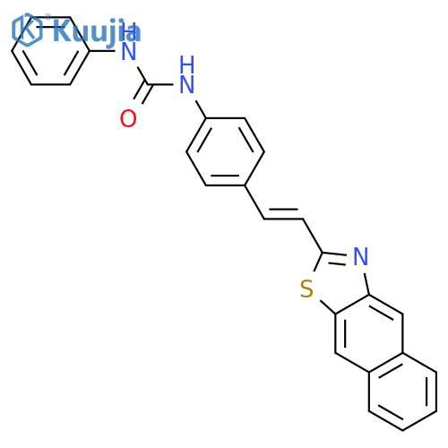 Urea, N-[4-(2-naphtho[2,3-d]thiazol-2-ylethenyl)phenyl]-N'-phenyl- structure