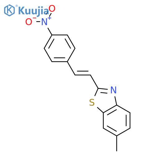 Benzothiazole, 6-methyl-2-[2-(4-nitrophenyl)ethenyl]- structure