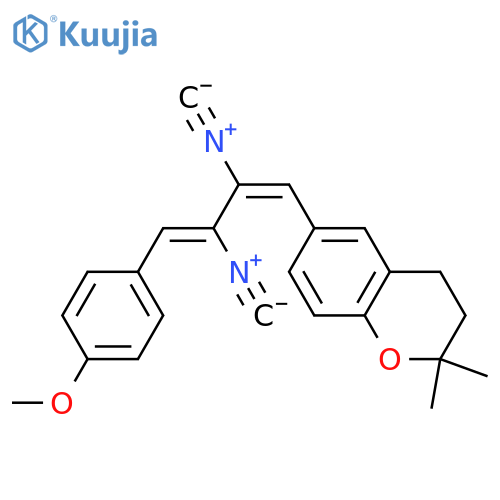 2H-1-Benzopyran,6-[2,3-diisocyano-4-(4-methoxyphenyl)-1,3-butadienyl]-3,4-dihydro-2,2-dimethyl- structure