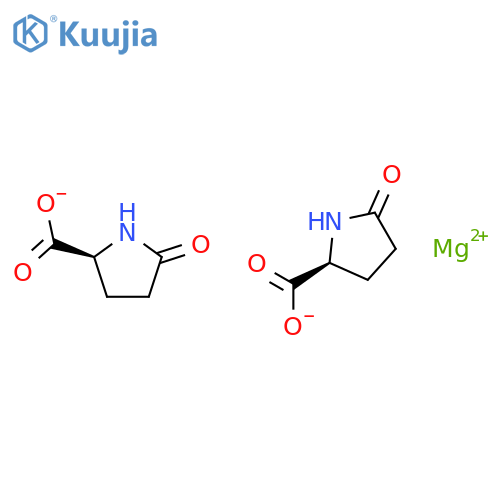 magnesium(+2) cation; 5-oxopyrrolidine-2-carboxylic acid structure