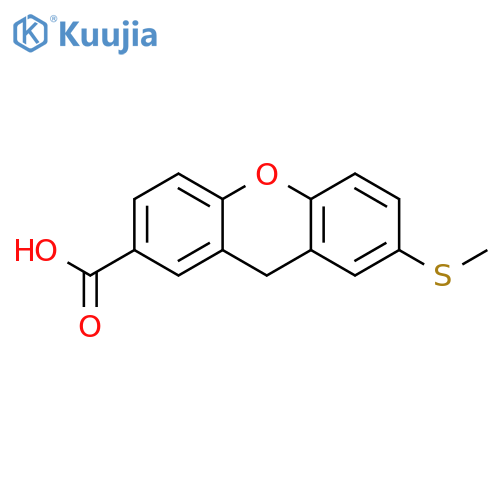 9H-Xanthene-2-carboxylic acid, 7-(methylthio)- structure