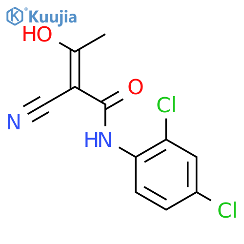 2-Butenamide, 2-cyano-N-(2,4-dichlorophenyl)-3-hydroxy- structure