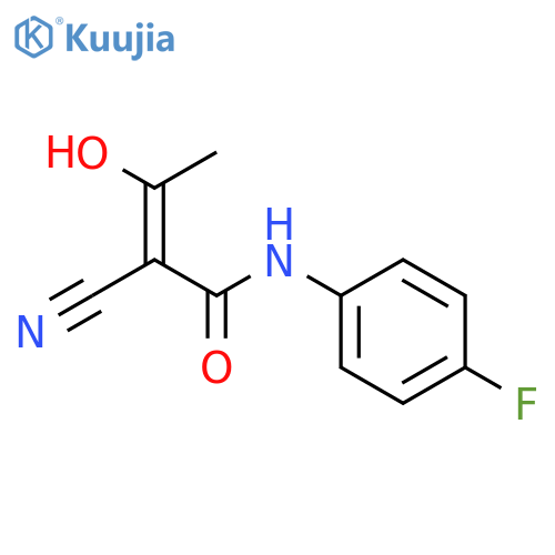 2-Butenamide, 2-cyano-N-(4-fluorophenyl)-3-hydroxy- structure