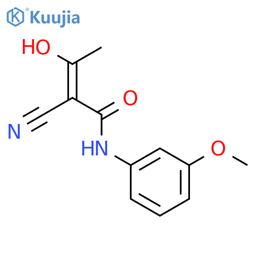 2-Butenamide, 2-cyano-3-hydroxy-N-(3-methoxyphenyl)- structure
