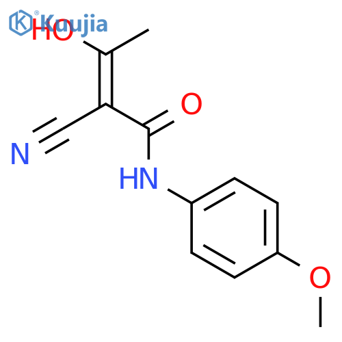 2-Butenamide, 2-cyano-3-hydroxy-N-(4-methoxyphenyl)- structure