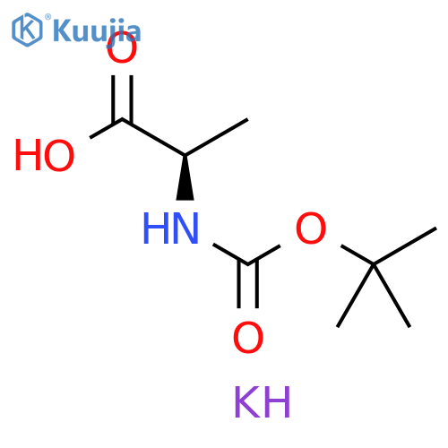 D-Alanine, N-[(1,1-dimethylethoxy)carbonyl]-, monopotassium salt (9CI) structure