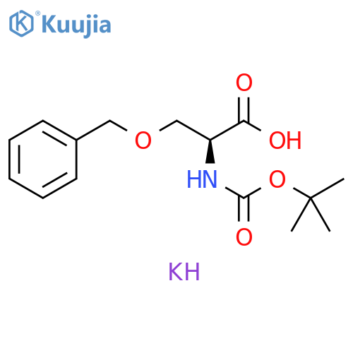 L-Serine, N-[(1,1-dimethylethoxy)carbonyl]-O-(phenylmethyl)-,monopotassium salt structure