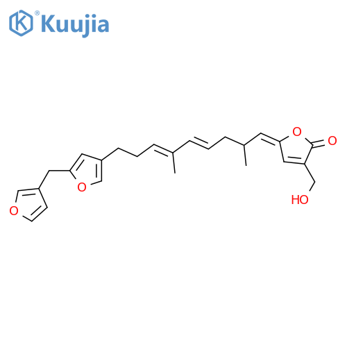 2(5H)-Furanone,5-[9-[5-(3-furanylmethyl)-3-furanyl]-2,6-dimethyl-4,6-nonadienylidene]-3-(hydroxymethyl)- structure