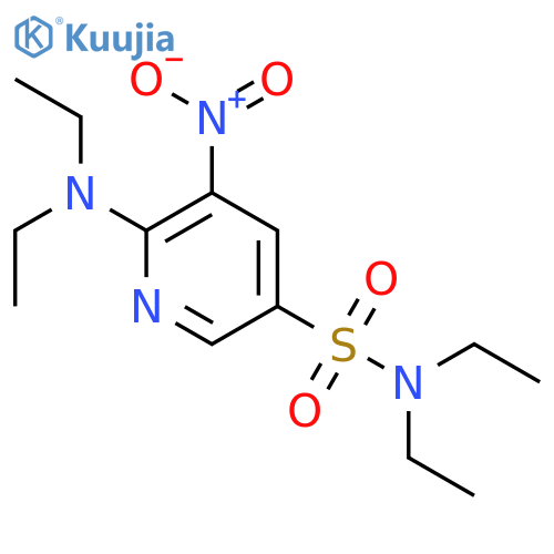 3-Pyridinesulfonamide, 6-(diethylamino)-N,N-diethyl-5-nitro- structure