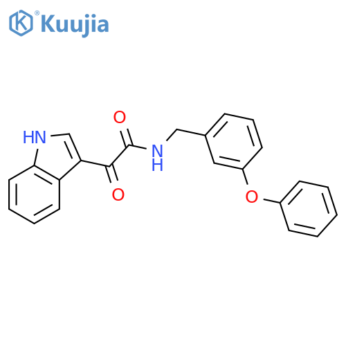 2-(1H-indol-3-yl)-2-oxo-N-(3-phenoxyphenyl)methylacetamide structure