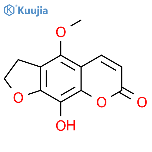 7H-FURO[3,2-G][1]BENZOPYRAN-7-ONE, 2,3-DIHYDRO-9-HYDROXY-4-METHOXY- structure