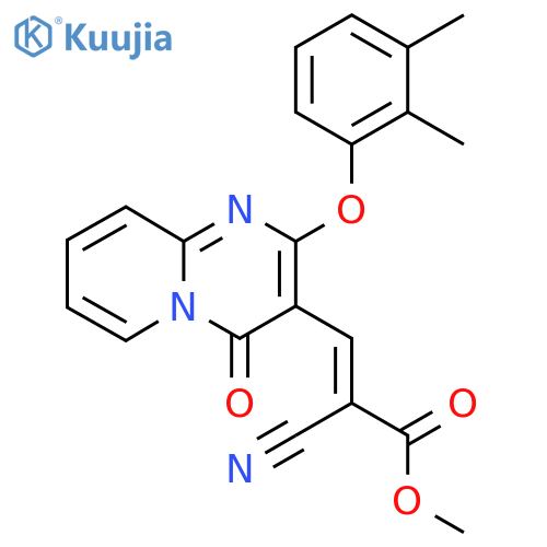 methyl (2E)-2-cyano-3-2-(2,3-dimethylphenoxy)-4-oxo-4H-pyrido1,2-apyrimidin-3-ylprop-2-enoate structure