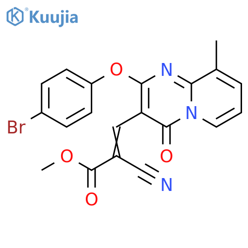 methyl (2E)-3-2-(4-bromophenoxy)-9-methyl-4-oxo-4H-pyrido1,2-apyrimidin-3-yl-2-cyanoprop-2-enoate structure