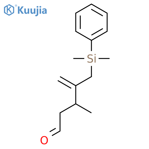 4-Pentenal, 4-[(dimethylphenylsilyl)methyl]-3-methyl- structure