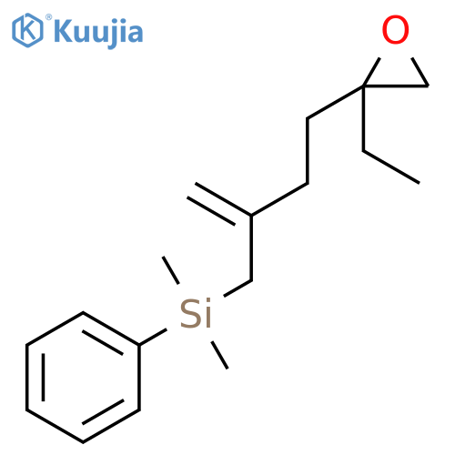 Silane, [4-(2-ethyloxiranyl)-2-methylenebutyl]dimethylphenyl- structure