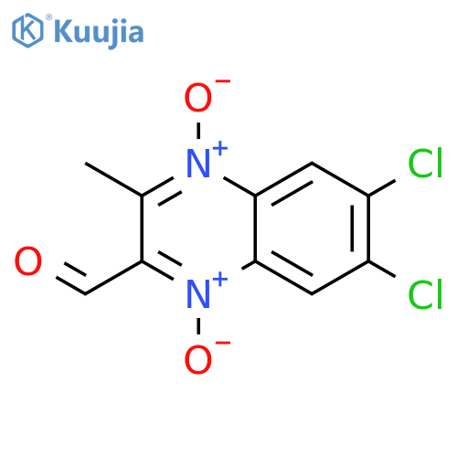 2-Quinoxalinecarboxaldehyde, 6,7-dichloro-3-methyl-, 1,4-dioxide structure
