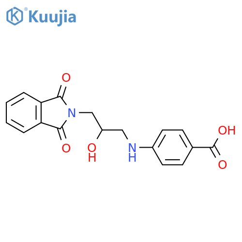 Benzoic acid,4-[[3-(1,3-dihydro-1,3-dioxo-2H-isoindol-2-yl)-2-hydroxypropyl]amino]- structure