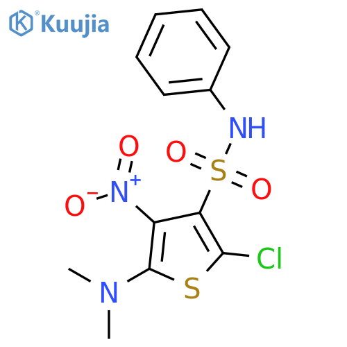 3-Thiophenesulfonamide, 2-chloro-5-(dimethylamino)-4-nitro-N-phenyl- structure
