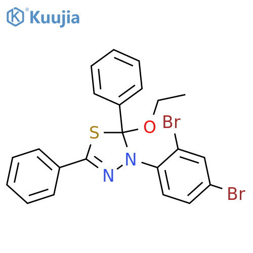 1,3,4-Thiadiazole,3-(2,4-dibromophenyl)-2-ethoxy-2,3-dihydro-2,5-diphenyl- structure