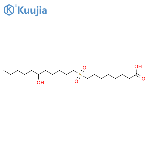 Octanoic acid, 8-[(6-hydroxyundecyl)sulfonyl]- structure