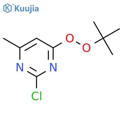 Pyrimidine, 2-chloro-4-[(1,1-dimethylethyl)dioxy]-6-methyl- structure