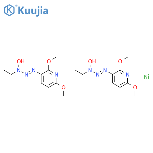 Nickel, bis[3-(3-ethyl-3-hydroxy-1-triazenyl)-2,6-dimethoxypyridine]- structure