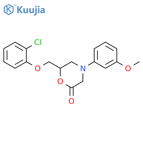 2-Morpholinone, 6-[(2-chlorophenoxy)methyl]-4-(3-methoxyphenyl)- structure