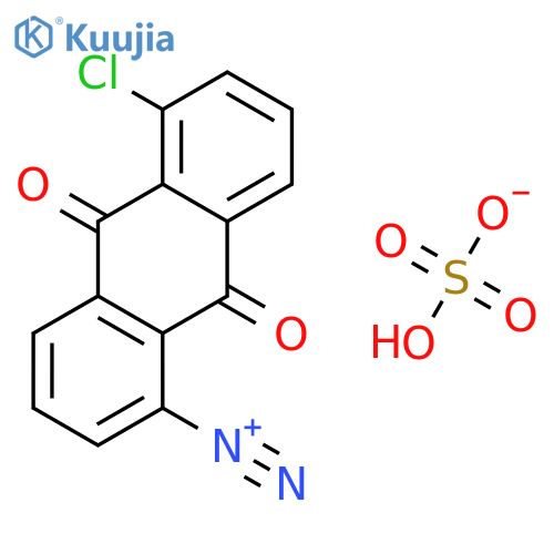 1-Anthracenediazonium, 5-chloro-9,10-dihydro-9,10-dioxo-, sulfate(1:1) structure