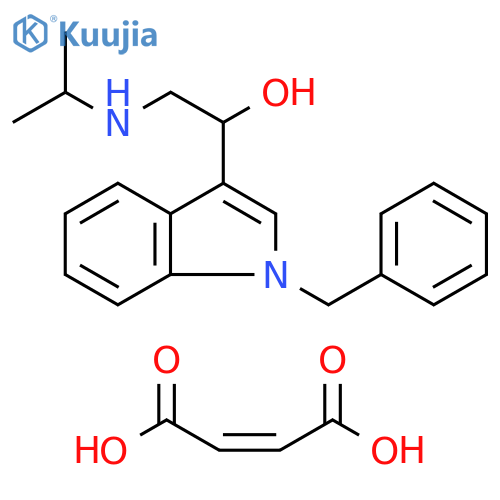 1H-Indole-3-methanol, α-[[(1-methylethyl)amino]methyl]-1-(phenylmethyl)-, (2Z)-2-butenedioate (salt) (9CI) structure