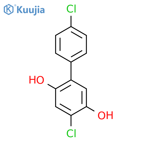 [1,1'-Biphenyl]-2,5-diol, 4,4'-dichloro- structure