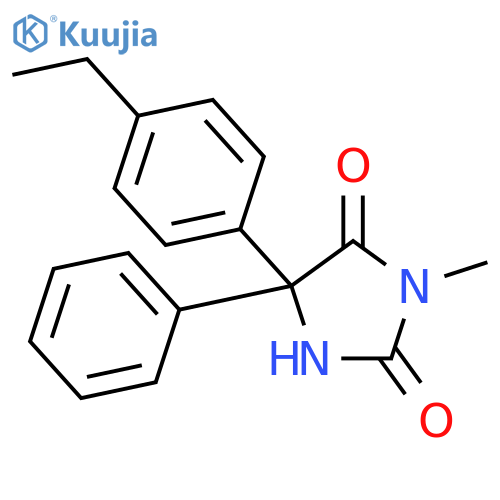 2,4-Imidazolidinedione, 5-(4-ethylphenyl)-3-methyl-5-phenyl- structure