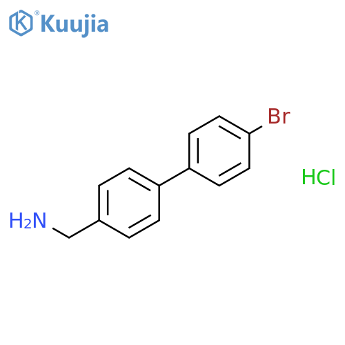 [1,1'-Biphenyl]-4-methanamine, 4'-bromo-, hydrochloride structure