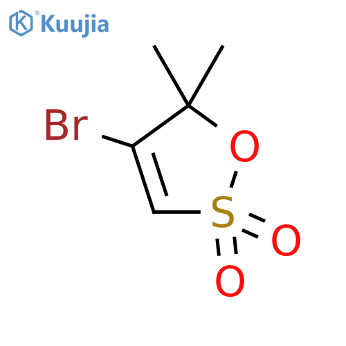 5H-1,2-Oxathiole,4-bromo-5,5-dimethyl-, 2,2-dioxide structure