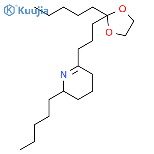 Pyridine,2,3,4,5-tetrahydro-2-pentyl-6-[3-(2-pentyl-1,3-dioxolan-2-yl)propyl]- structure
