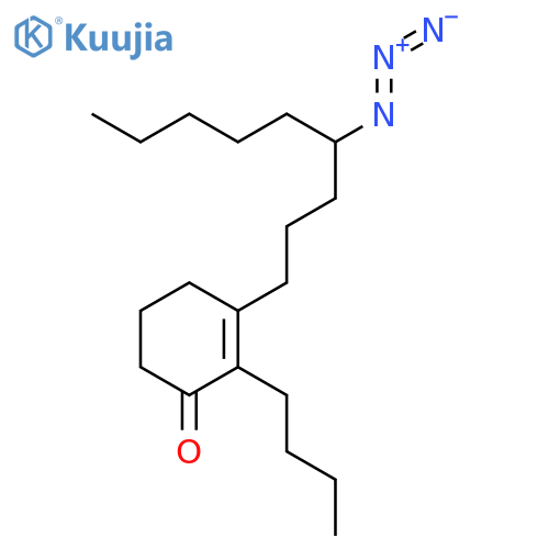 2-Cyclohexen-1-one, 3-(4-azidononyl)-2-butyl- structure