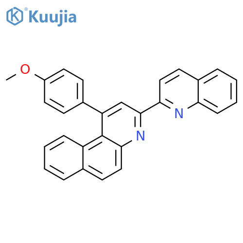 Benzo[f]quinoline, 1-(4-methoxyphenyl)-3-(2-quinolinyl)- structure