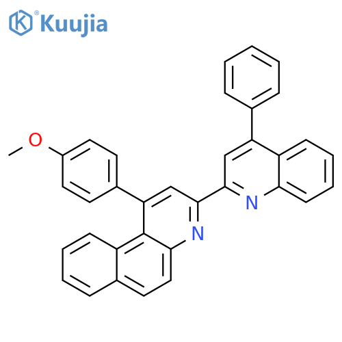Benzo[f]quinoline, 1-(4-methoxyphenyl)-3-(4-phenyl-2-quinolinyl)- structure