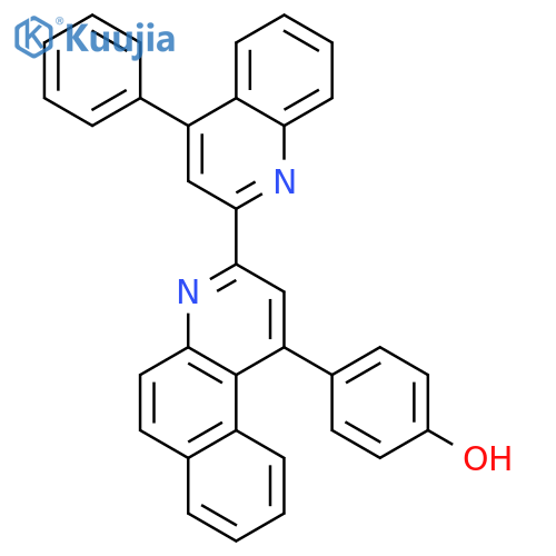Phenol, 4-[3-(4-phenyl-2-quinolinyl)benzo[f]quinolin-1-yl]- structure