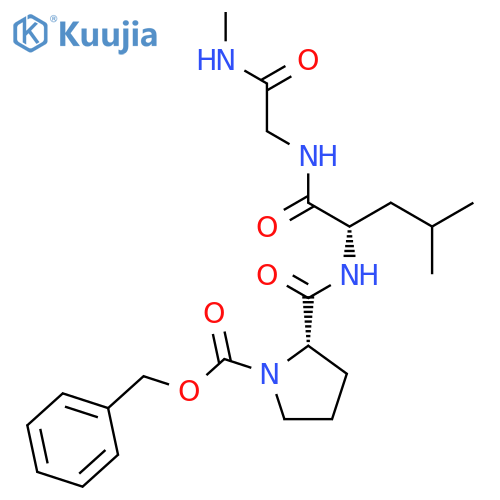 Glycinamide, 1-[(phenylmethoxy)carbonyl]-L-prolyl-L-leucyl-N-methyl- structure