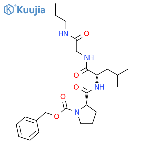 Glycinamide, 1-[(phenylmethoxy)carbonyl]-L-prolyl-L-leucyl-N-propyl- structure
