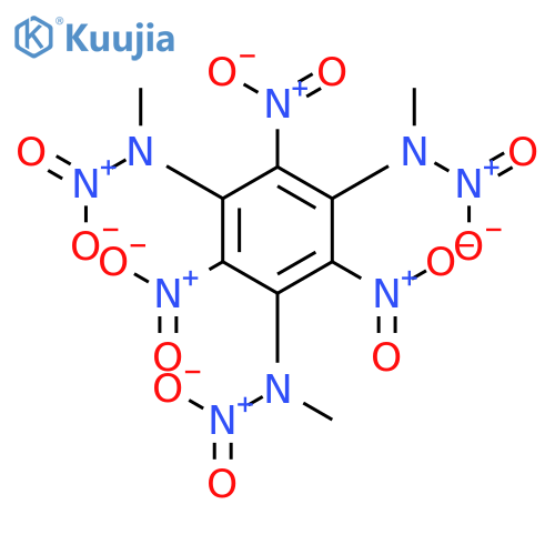 2,4,6,-trinitro-1,3,5,-tris(methylnitramino)benzene structure
