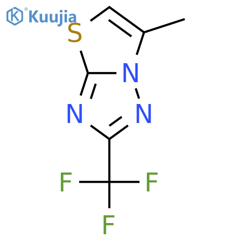 Thiazolo[3,2-b][1,2,4]triazole, 6-methyl-2-(trifluoromethyl)- structure
