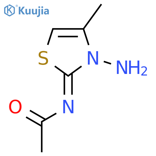 Acetamide, N-(3-amino-4-methyl-2(3H)-thiazolylidene)- structure