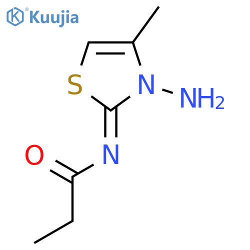 Propanamide, N-(3-amino-4-methyl-2(3H)-thiazolylidene)- structure