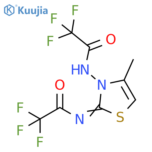 Acetamide,2,2,2-trifluoro-N-[4-methyl-3-[(trifluoroacetyl)amino]-2(3H)-thiazolylidene]- structure