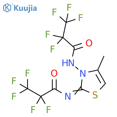 Propanamide,2,2,3,3,3-pentafluoro-N-[4-methyl-3-[(2,2,3,3,3-pentafluoro-1-oxopropyl)amino]-2(3H)-thiazolylidene]- structure