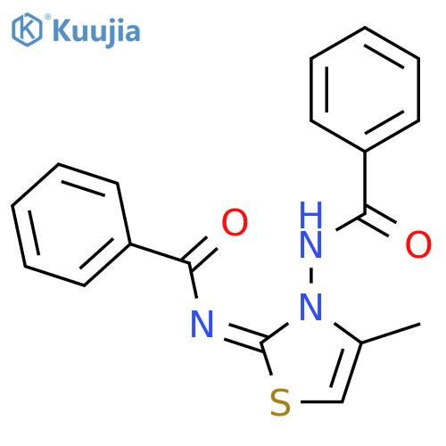 Benzamide, N-[3-(benzoylamino)-4-methyl-2(3H)-thiazolylidene]- structure