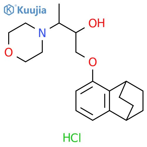 4-Morpholineethanol,b-methyl-a-[[(1,2,3,4-tetrahydro-1,4-ethanonaphthalen-5-yl)oxy]methyl]-,hydrochloride structure
