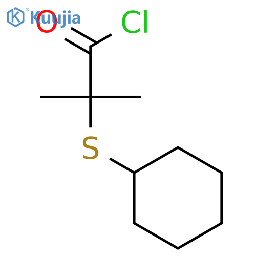 Propanoyl chloride, 2-(cyclohexylthio)-2-methyl- structure