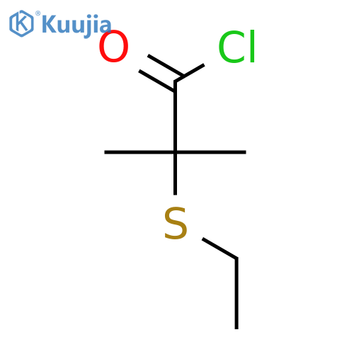 Propanoyl chloride, 2-(ethylthio)-2-methyl- structure